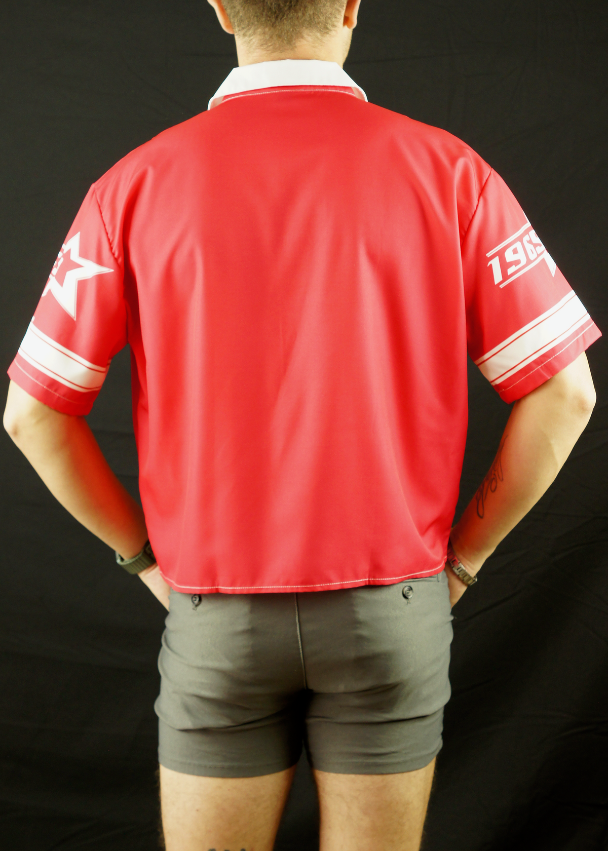 FOOTBALL CROP BUTTON UP