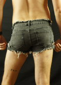 RIPPED DENIM SHORT SHORTS