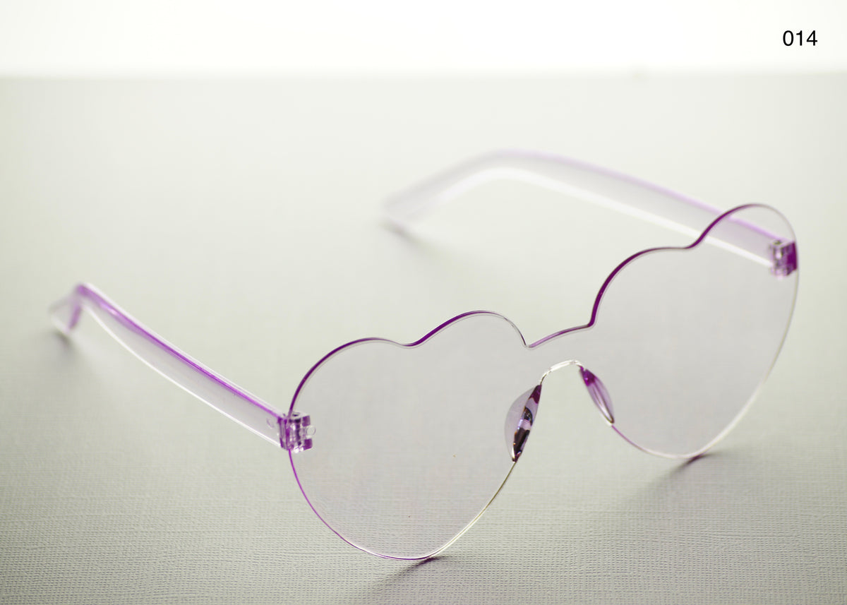 HEART SHAPE GLASSES (MULTIPLE COLOURS)