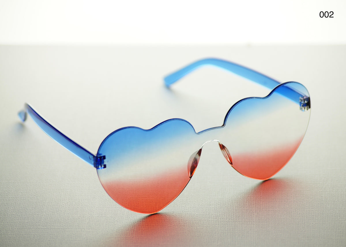 HEART SHAPE GLASSES (MULTIPLE COLOURS)