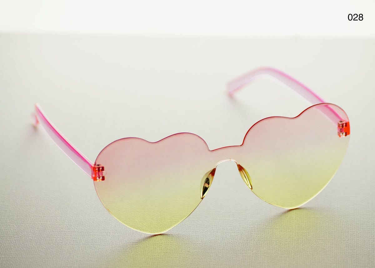 HEART SHAPE GLASSES (MULTIPLE COLOURS)