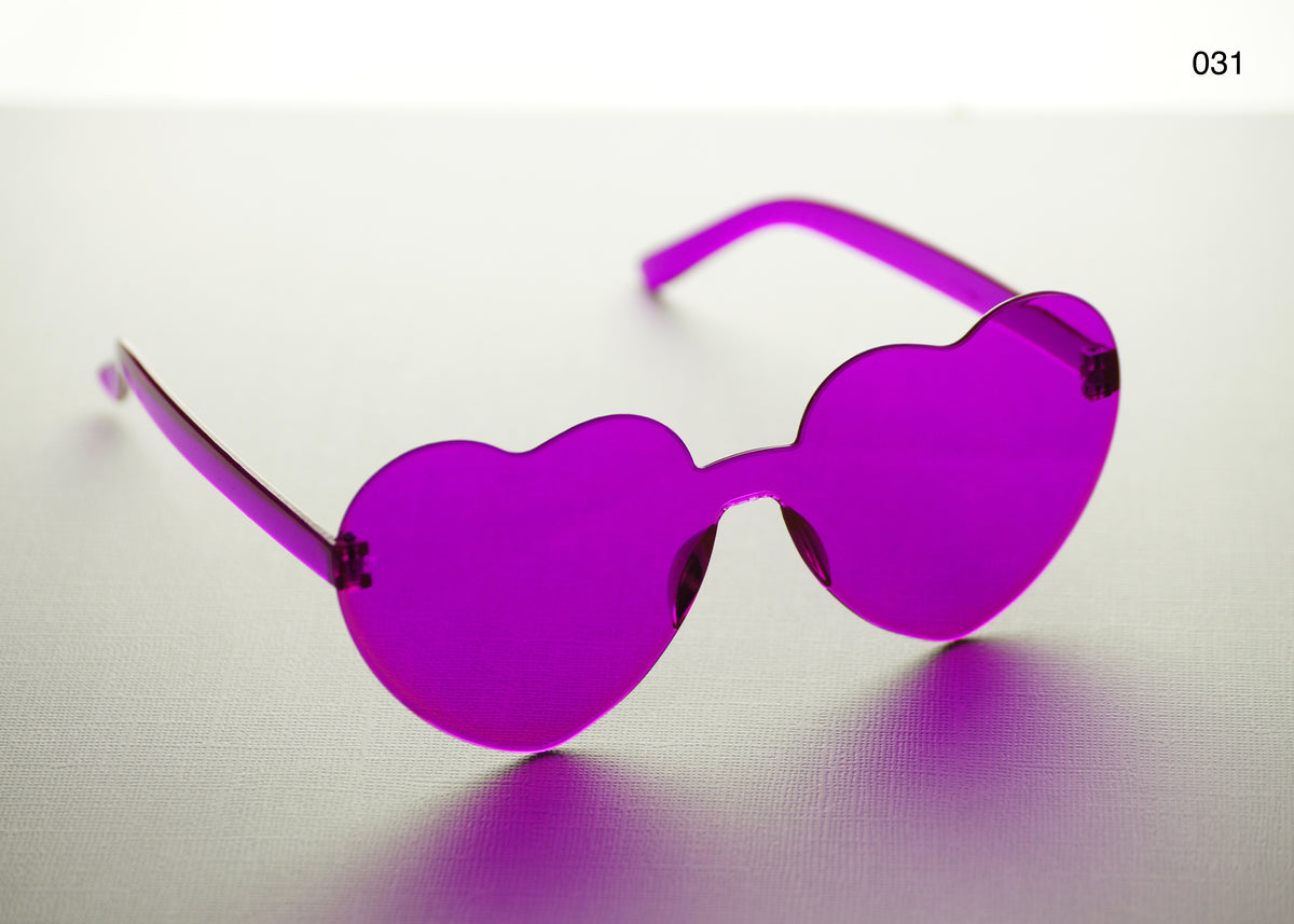 HEART SHAPE GLASSES (MULTIPLE COLOURS)