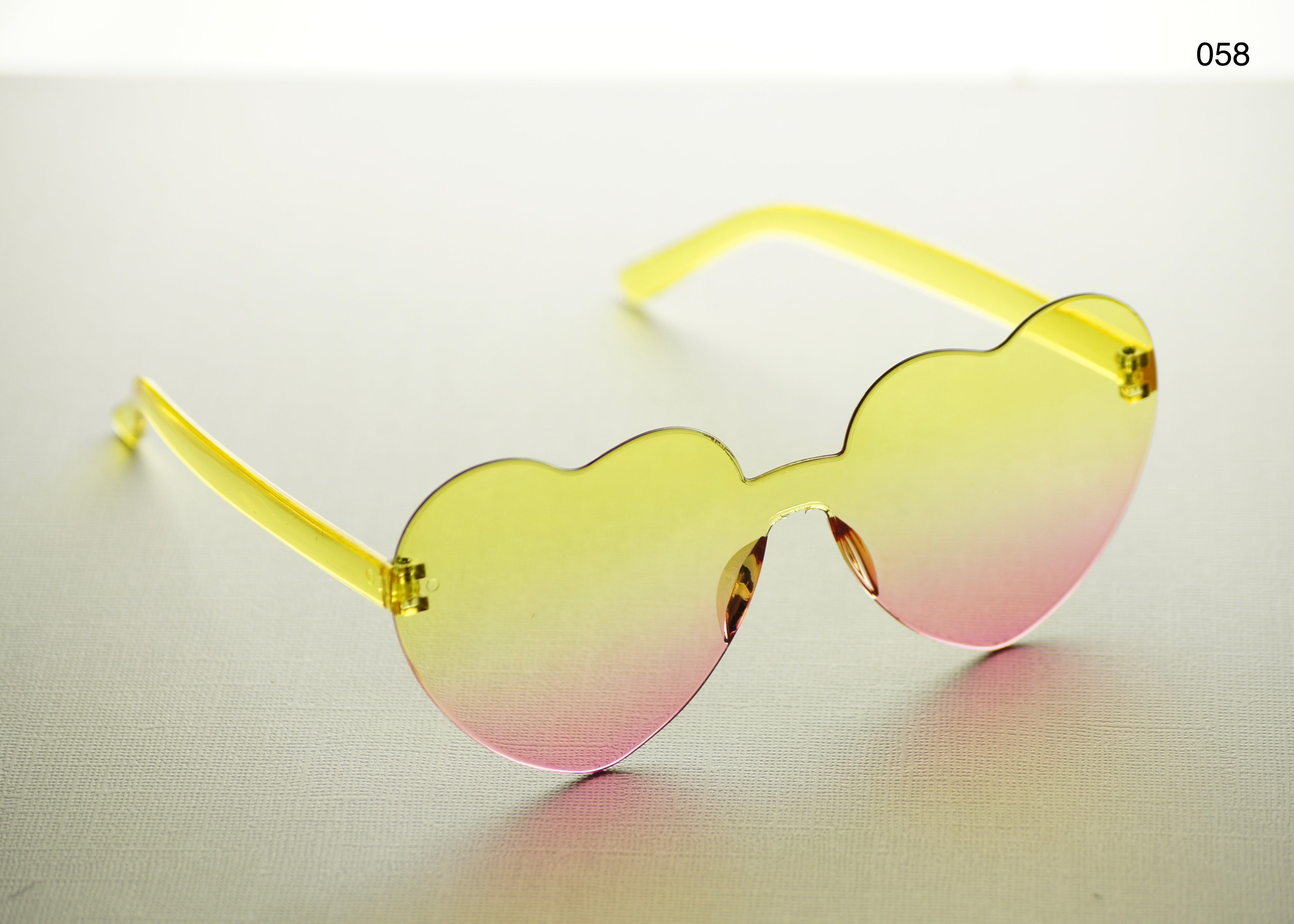 HEART SHAPE GLASSES (MULTIPLE COLOURS)