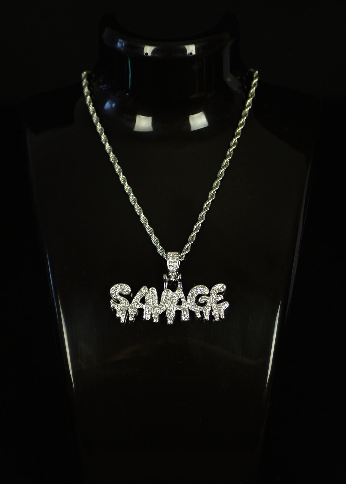 BLING SAVAGE NECKLACE (SILVER)