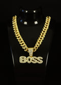 BLING BOSS NECKLACE (GOLD)