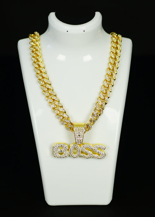 BLING BOSS NECKLACE (GOLD)