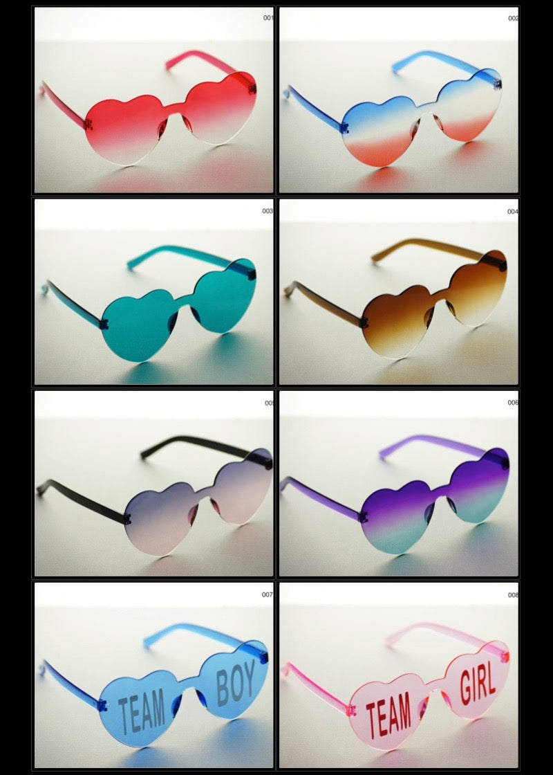 HEART SHAPE GLASSES (MULTIPLE COLOURS)